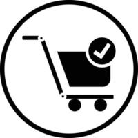 cart, check, shopping icon vector