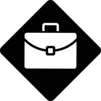 Icono bolsa, trabajo, maleta, maletín vector