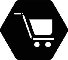 icono cesta, carro, compras vector