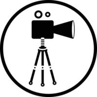 Camera, old, retro icon vector