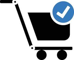 cart, check, shopping icon vector