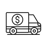 Money Truck Vector Icon