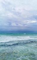 Hurricane 2021 thunderstorm tropical storm in Playa del Carmen Mexico. photo