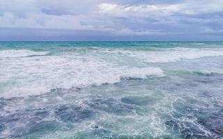 Hurricane 2021 thunderstorm tropical storm in Playa del Carmen Mexico. photo