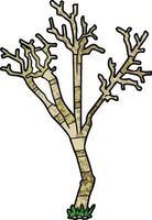 árbol seco de dibujos animados vector