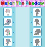 Find the correct shadow of the elephant vector