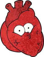 Vector heart character in cartoon style