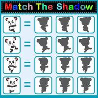 Find the correct shadow of the panda vector