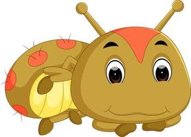 a brown caterpillar cartoon vector