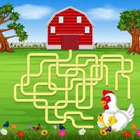 board game with a farm background vector