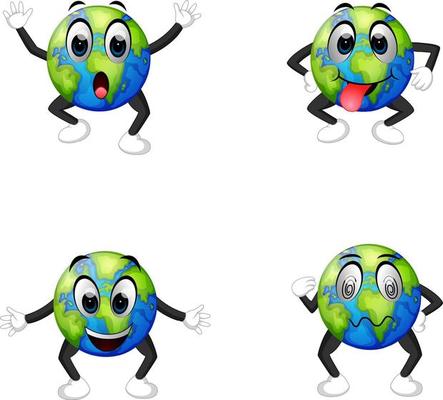four facial expressions on earth