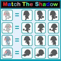 Find the correct shadow of the elephant vector