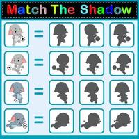 Find the correct shadow of the elephant vector