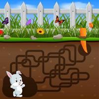 Help the rabbit to find the carrot vector