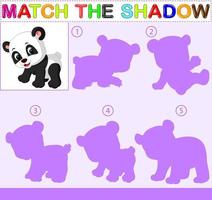 Find the correct shadow of the panda vector