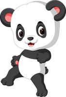 cute baby panda cartoon vector