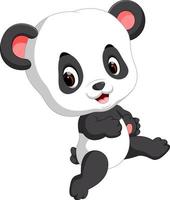 cute baby panda cartoon vector