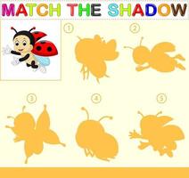 Find the correct shadow of the ladybug vector