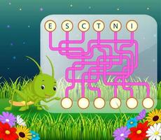 Logic puzzle game for study English with grasshopper vector