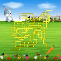 Help the rabbit to find the carrot vector