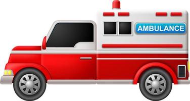 Illustration of an ambulance on a white background vector