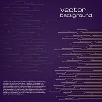 Abstract technological purple background with elements of the microchip. Circuit board background texture. Vector illustration.