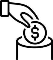 line icon for save money vector