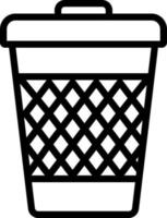 icono de línea para bote de basura vector