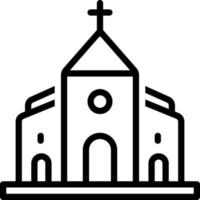 icono de línea para la iglesia vector
