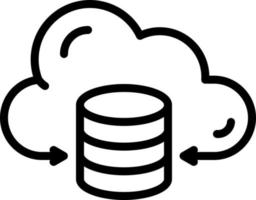 line icon for hosting vector