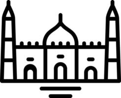 icono de línea para mezquita vector