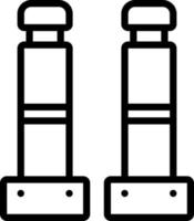 line icon for bollards vector