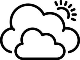 icono de línea para la nube vector