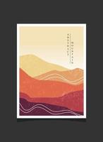 Abstract mountain painting, Abstract background, Premium Vector