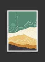 Abstract mountain painting, Abstract background, Premium Vector