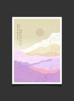 Abstract mountain painting, Abstract background, Premium Vector