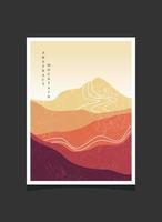 Abstract mountain painting, Abstract background, Premium Vector