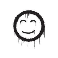 awesome graffiti smile icon. vector illustration.
