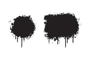 Black Distress Brushes. Grunge Texture. Splash Banner. vector illustration.