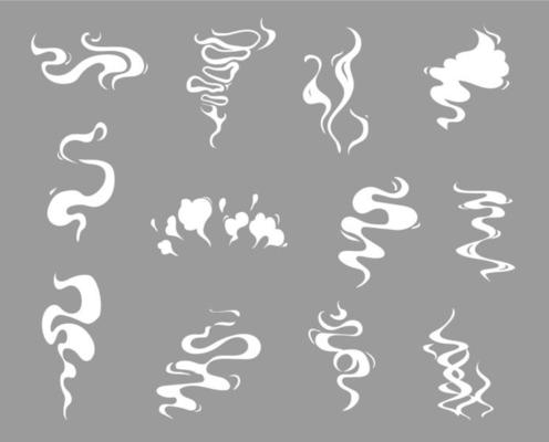 Cartoon smoke effects, food flavor and tea steam