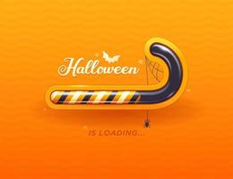 Halloween holiday loading background with candy vector