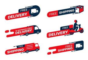 Free delivery icons, fast shipping courier service vector