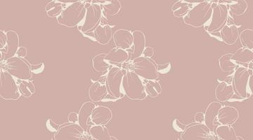 Floral seamless pattern design for fabric or wallpaper print. Flower vector textile decoration. Nature background.