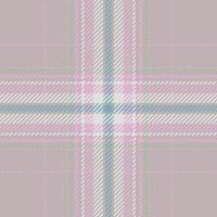 Plaid check pattern in pink. Seamless fabric texture. Tartan textile print. vector