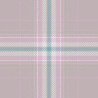 Plaid check pattern in pink. Seamless fabric texture. Tartan textile print. vector