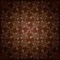 Background brown baroque vector with flowers