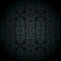 Black vintage seamless background with abstract pattern vector