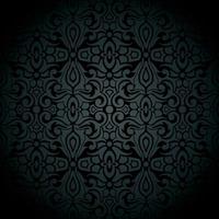 Black vintage seamless background with abstract pattern vector