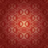Seamless floral baroque background red vector