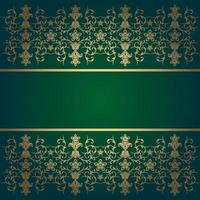 Green background baroque vector with flowe